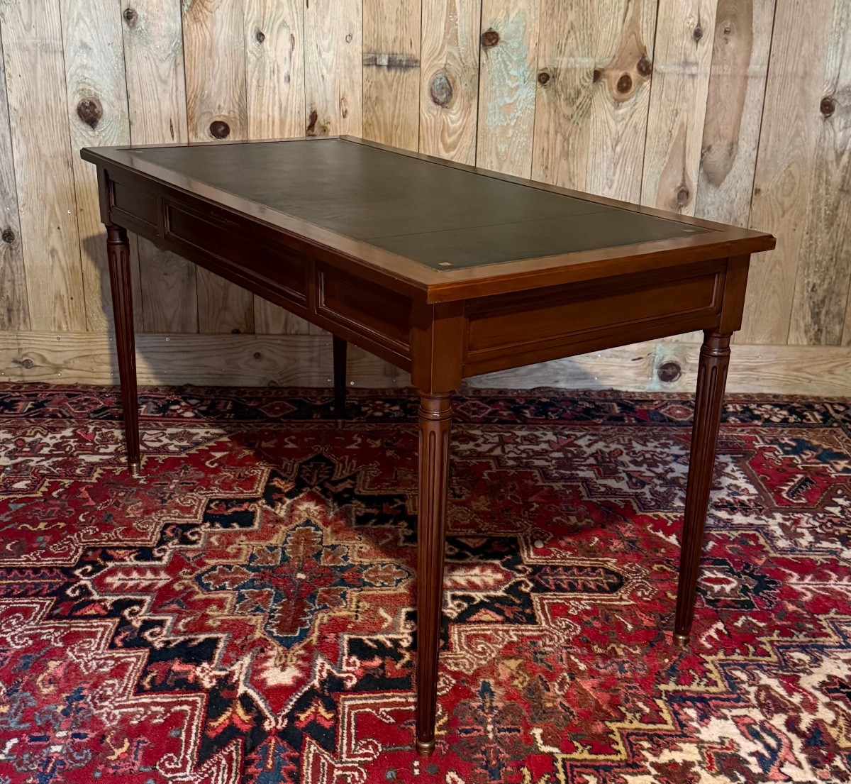 Louis XVI Style Mahogany Bureau Plat. -photo-2