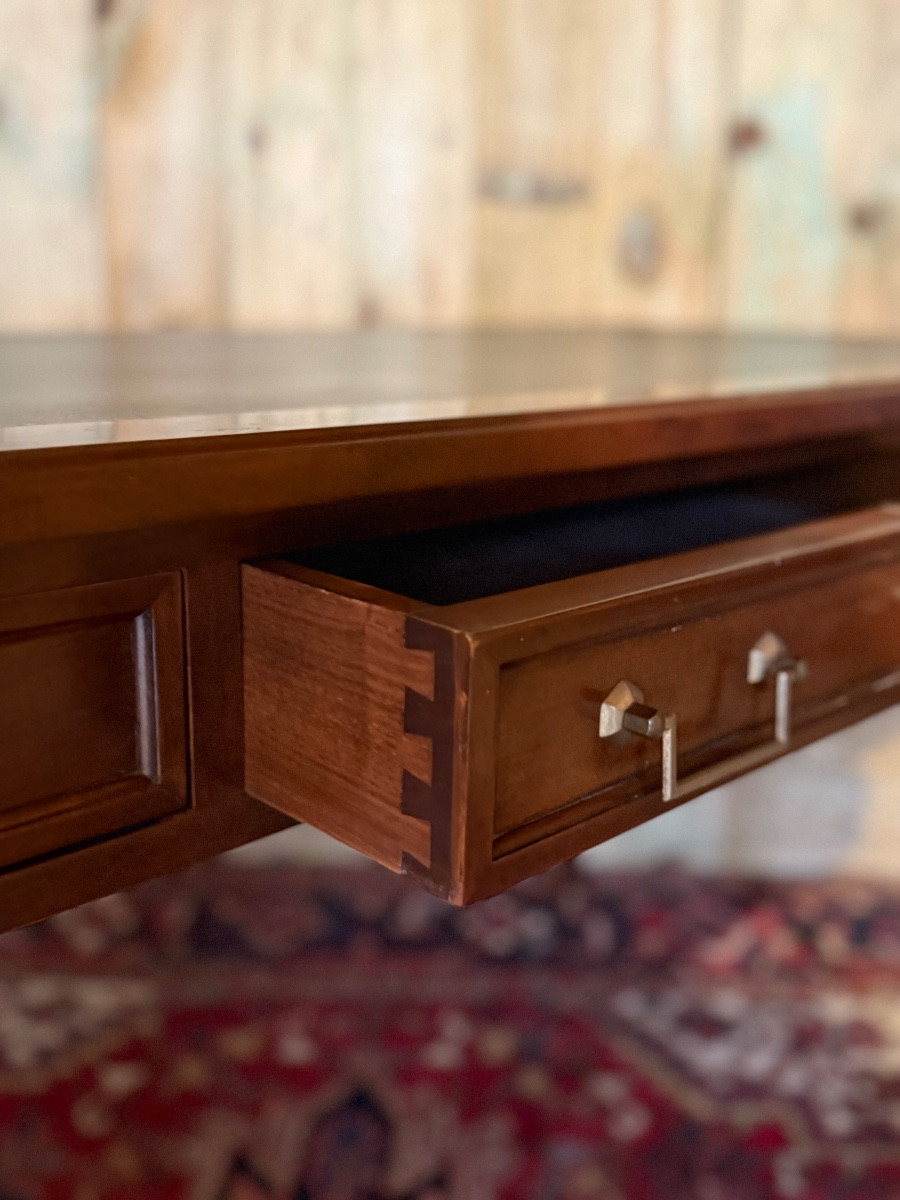 Louis XVI Style Mahogany Bureau Plat. -photo-3