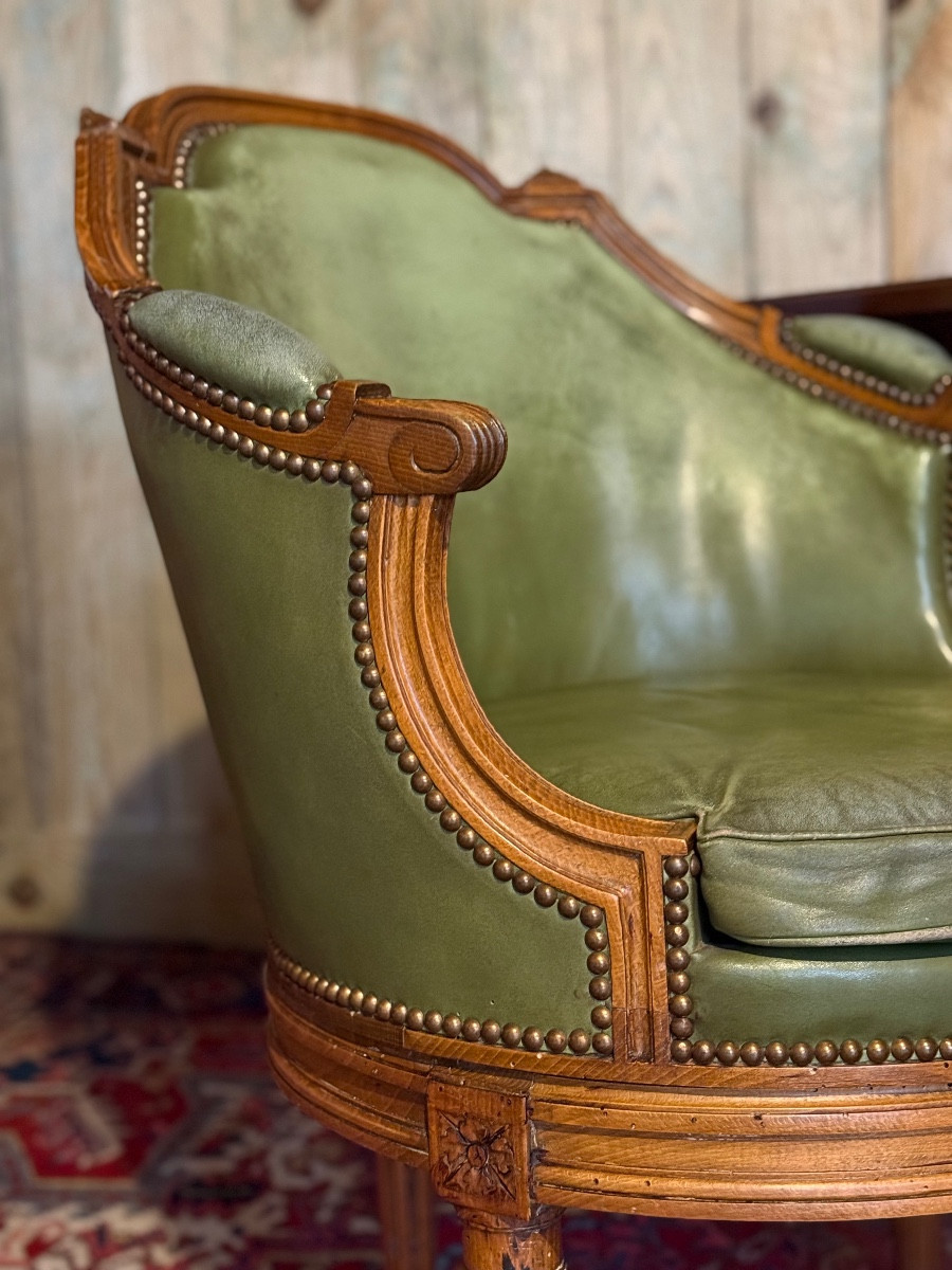 Louis XVI Style Swivel Office Chair. -photo-3