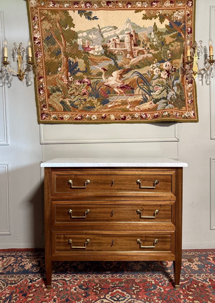 Louis XVI Style Chest Of Drawers In Mahogany. -photo-1