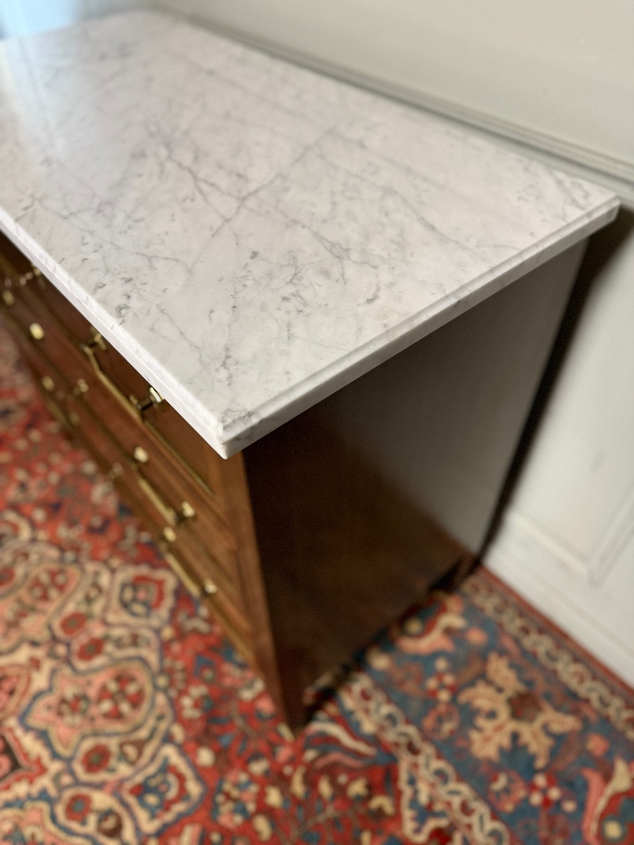 Louis XVI Style Chest Of Drawers In Mahogany. -photo-2