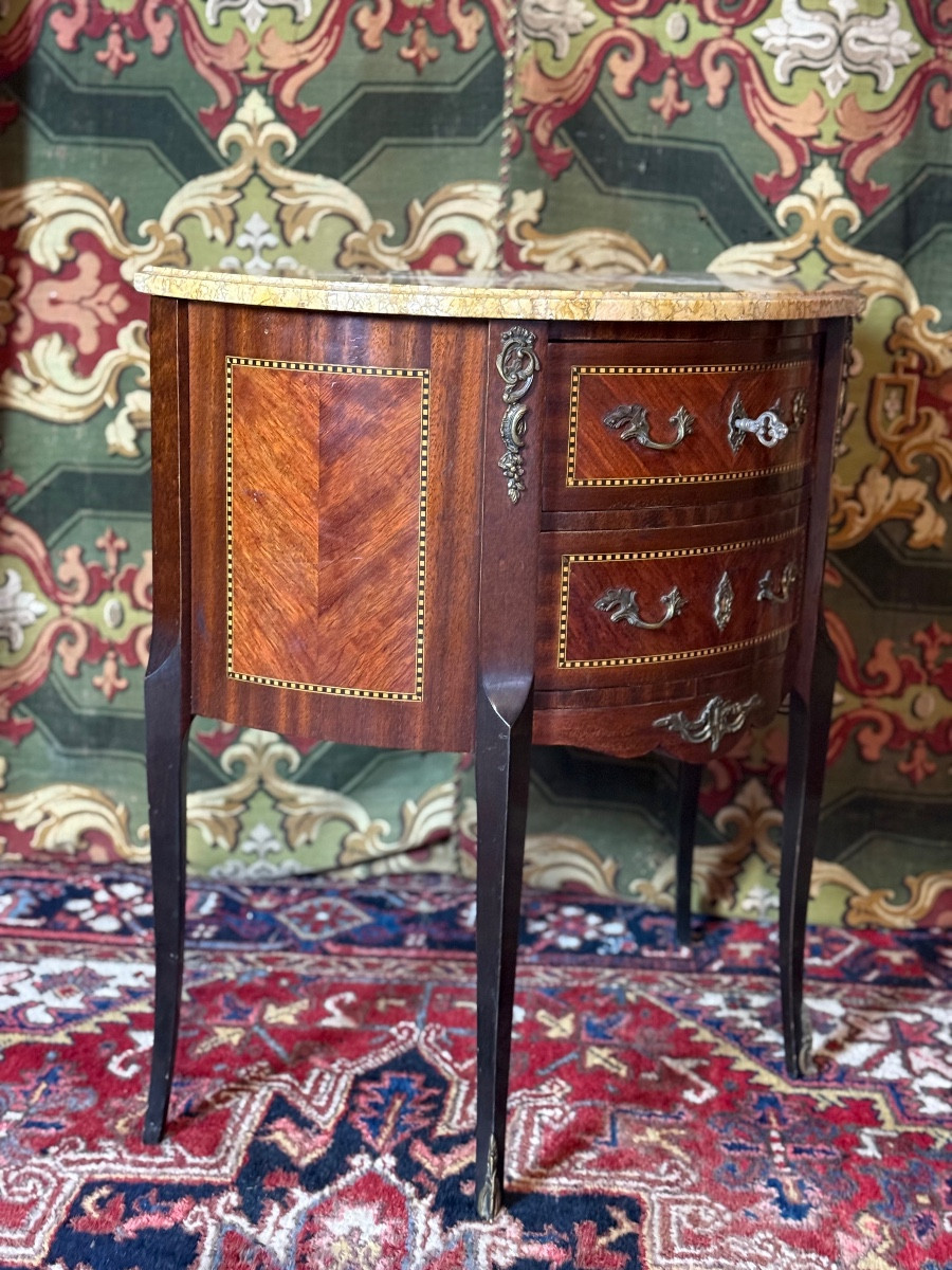 Transitional Style Chest Of Drawers In Marquetry. -photo-2