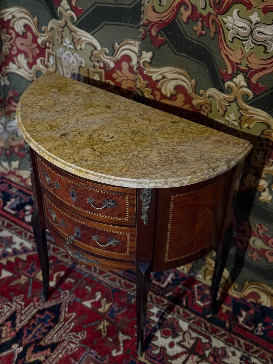 Transitional Style Chest Of Drawers In Marquetry. -photo-3