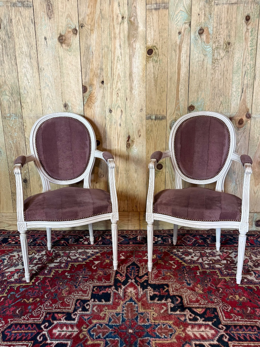 Méridienne à dossier capitonné d'époque Napoléon III. -photo-2