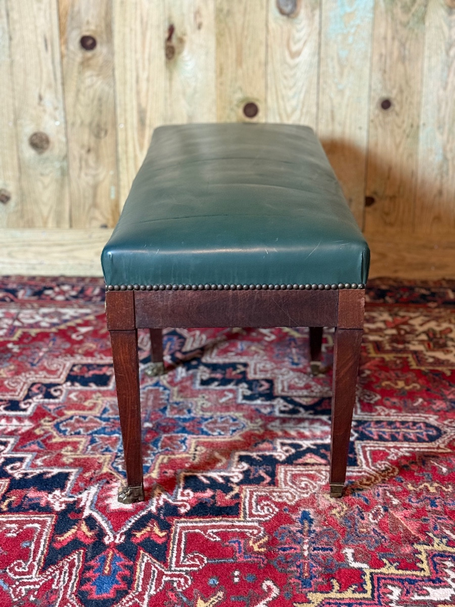 Banquette d'époque Empire en acajou. -photo-3