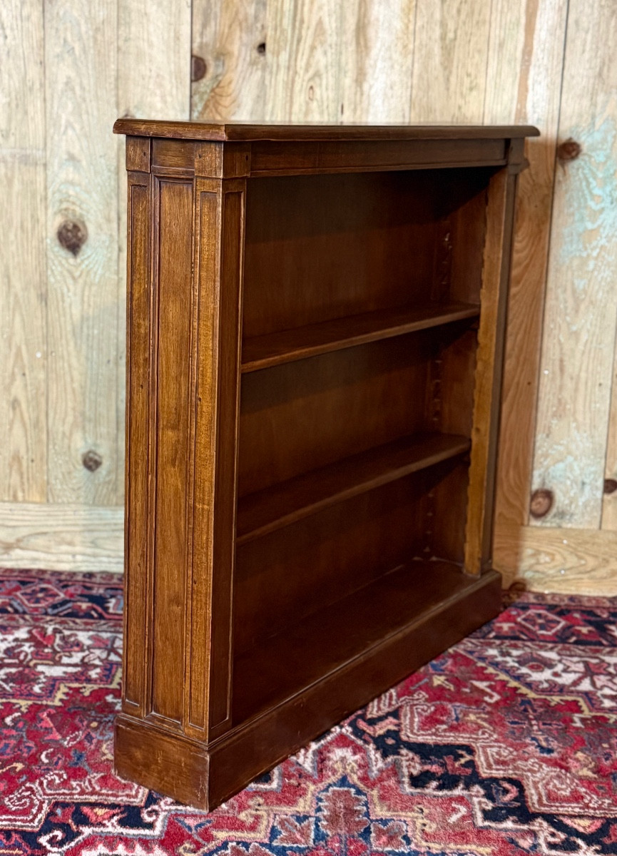 Bibliothèque /bibus  de style Louis XVI  en bois naturel. -photo-2