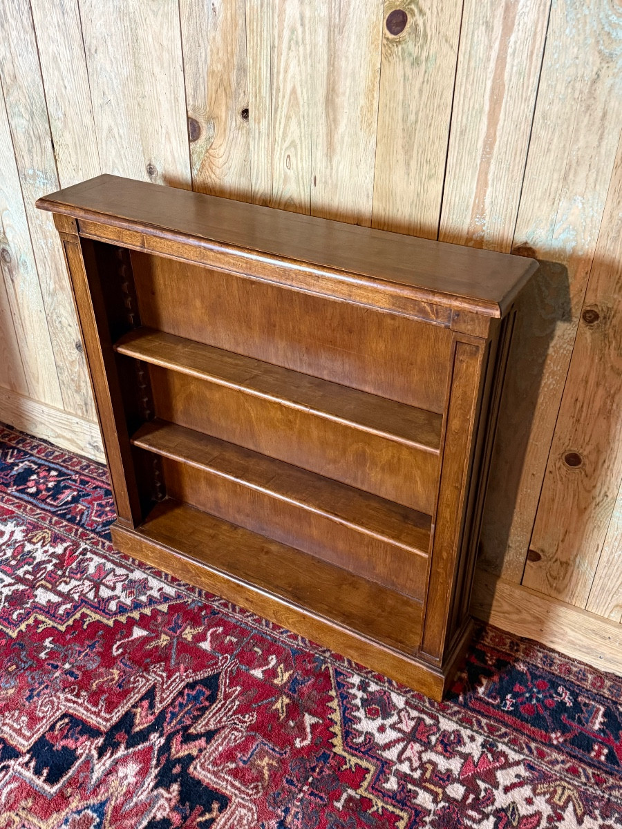 Bibliothèque /bibus  de style Louis XVI  en bois naturel. -photo-3