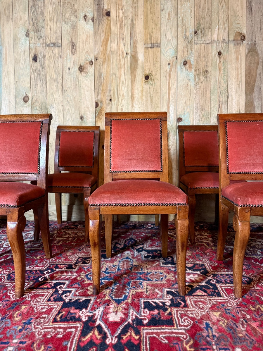 Set Of Six Empire Period Chairs. -photo-3