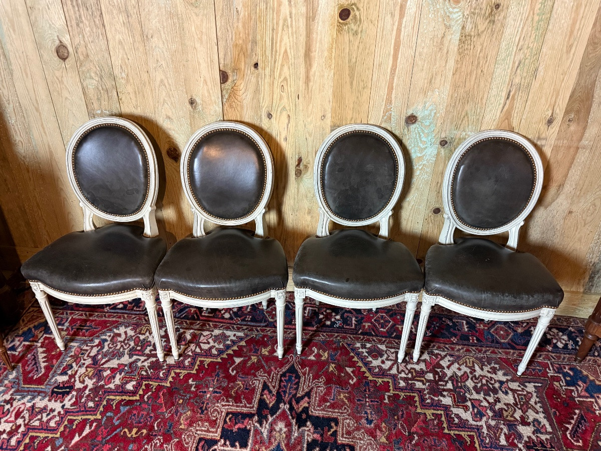 Set Of 8 Chairs And 2 Armchairs In The Louis XVI Style-photo-5