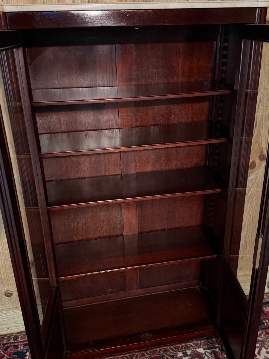 Louis XVI Style Mahogany Display Cabinet -photo-4