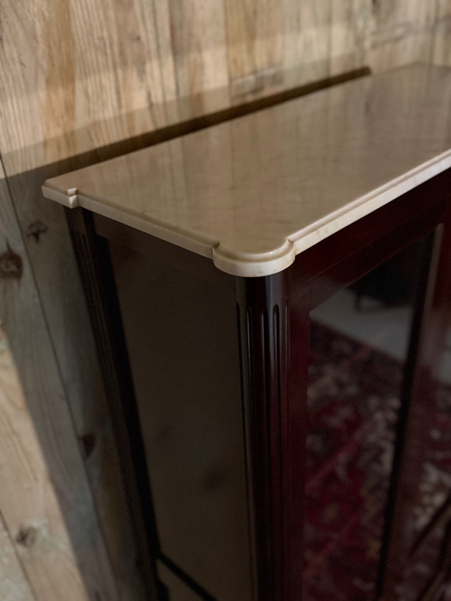 Louis XVI Style Mahogany Display Cabinet -photo-2