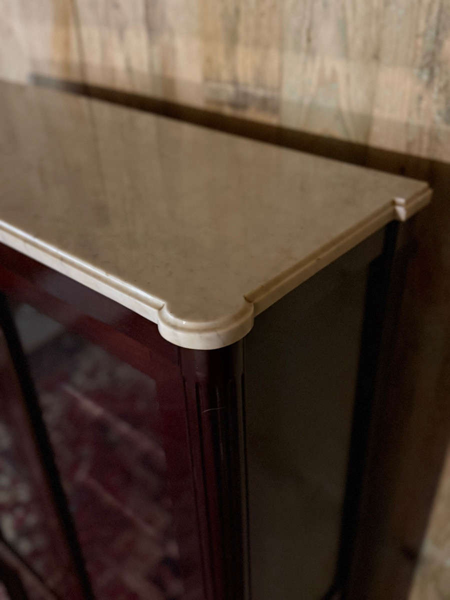 Louis XVI Style Mahogany Display Cabinet -photo-3