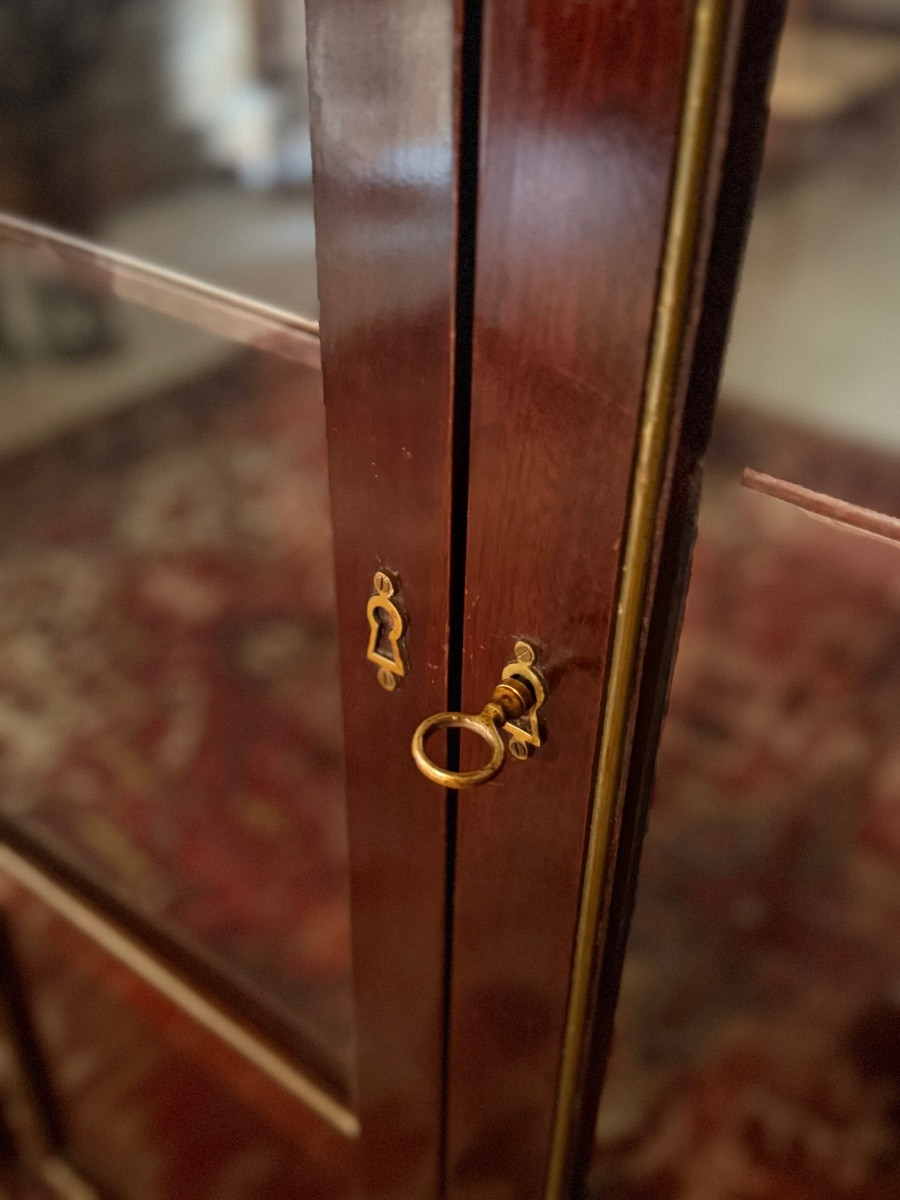 Louis XVI Style Mahogany Display Cabinet -photo-4