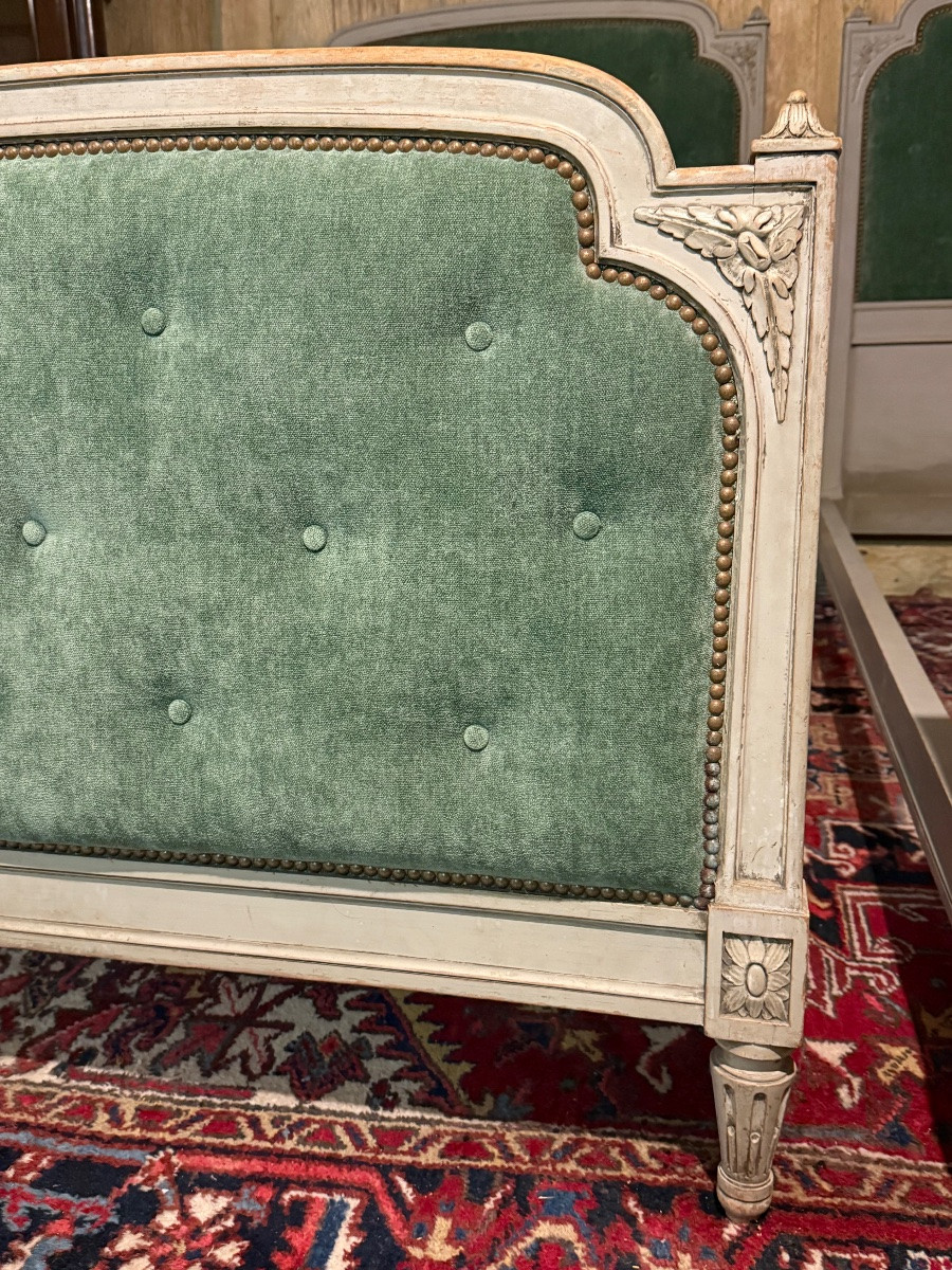 Paire de lits Louis XVI - époque XX ème -photo-3