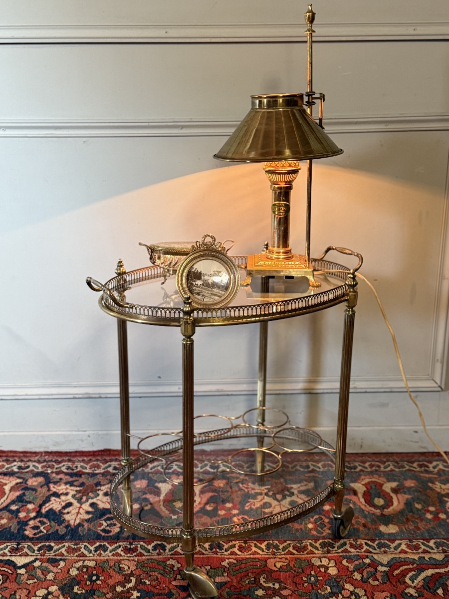 Oval Rolling Table, Neo-classical Style. Baguès Company. 