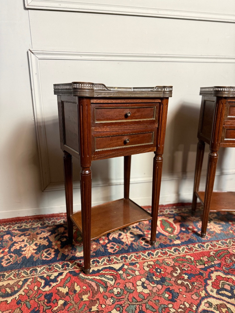 Paire de chevets Louis XVI époque XX ème -photo-4