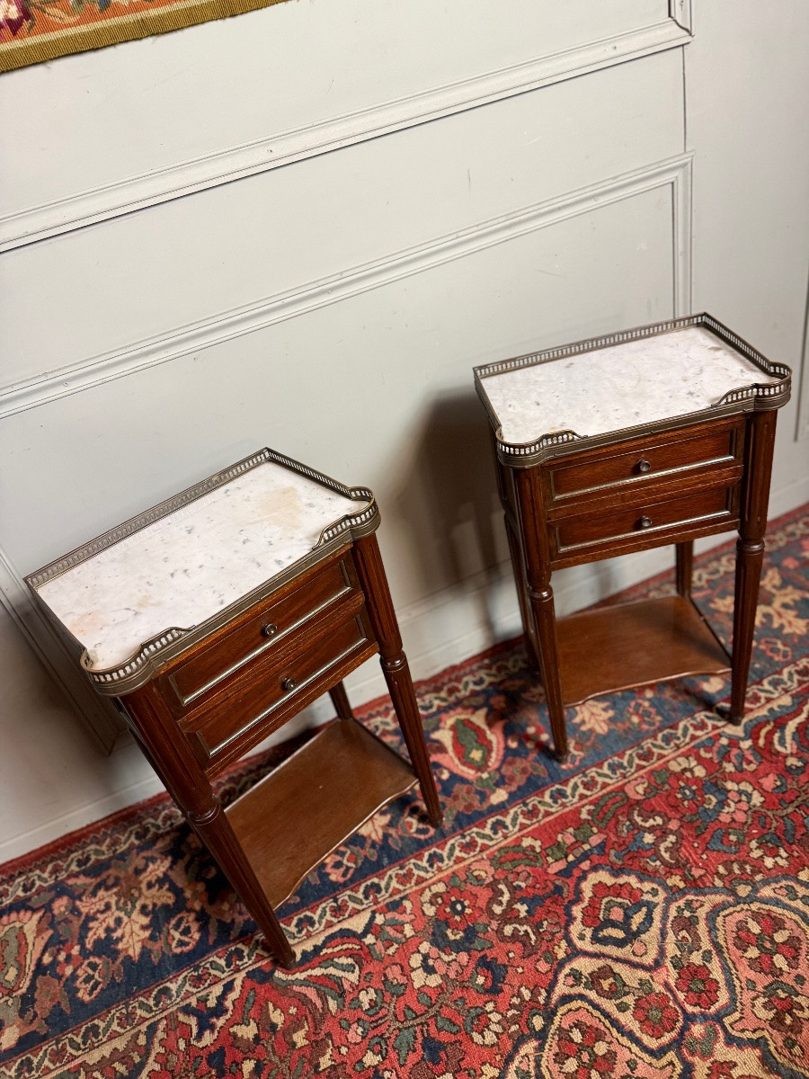 Paire de chevets Louis XVI époque XX ème -photo-1