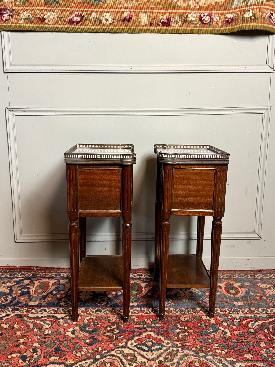 Paire de chevets Louis XVI époque XX ème -photo-4