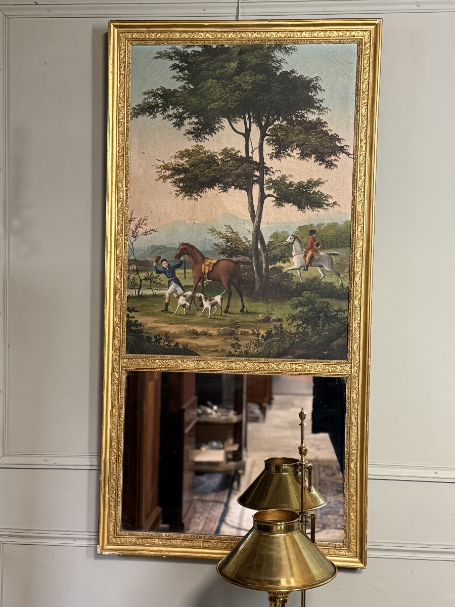 Gravure Originale XIXème Chasse à Courre Angleterre - Aquarelle Sur Papier