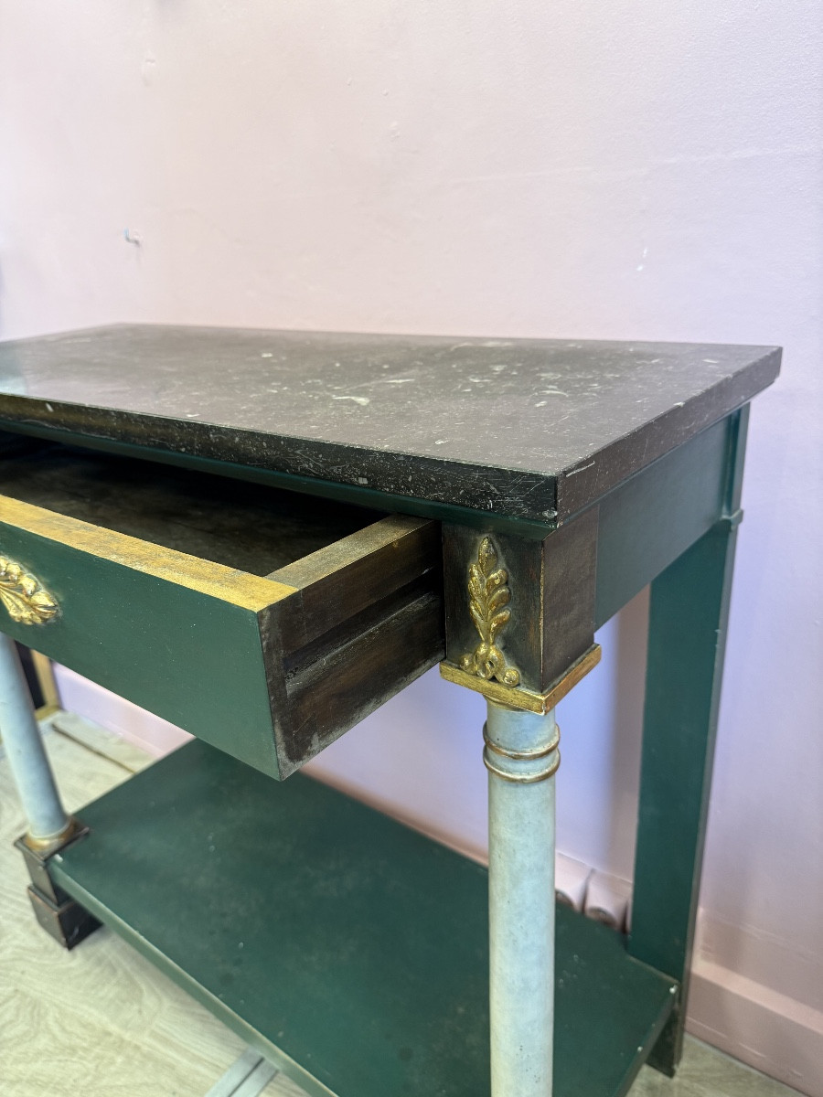 Ensemble console et trumeau de style Empire. -photo-4