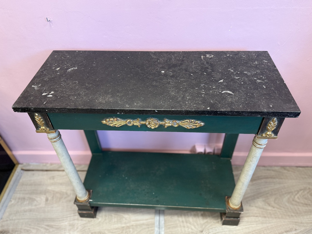 Ensemble console et trumeau de style Empire. -photo-1