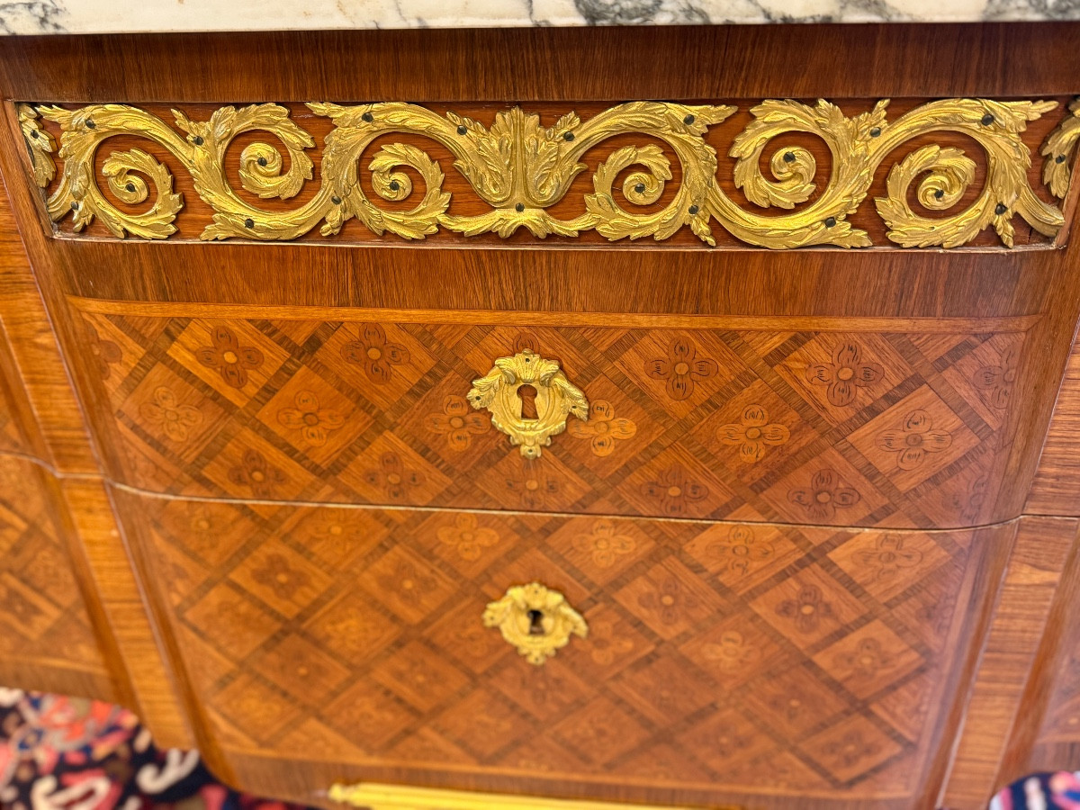 Transitional Style Chest Of Drawers With Raised Projection, Stamped R.roessle-photo-3