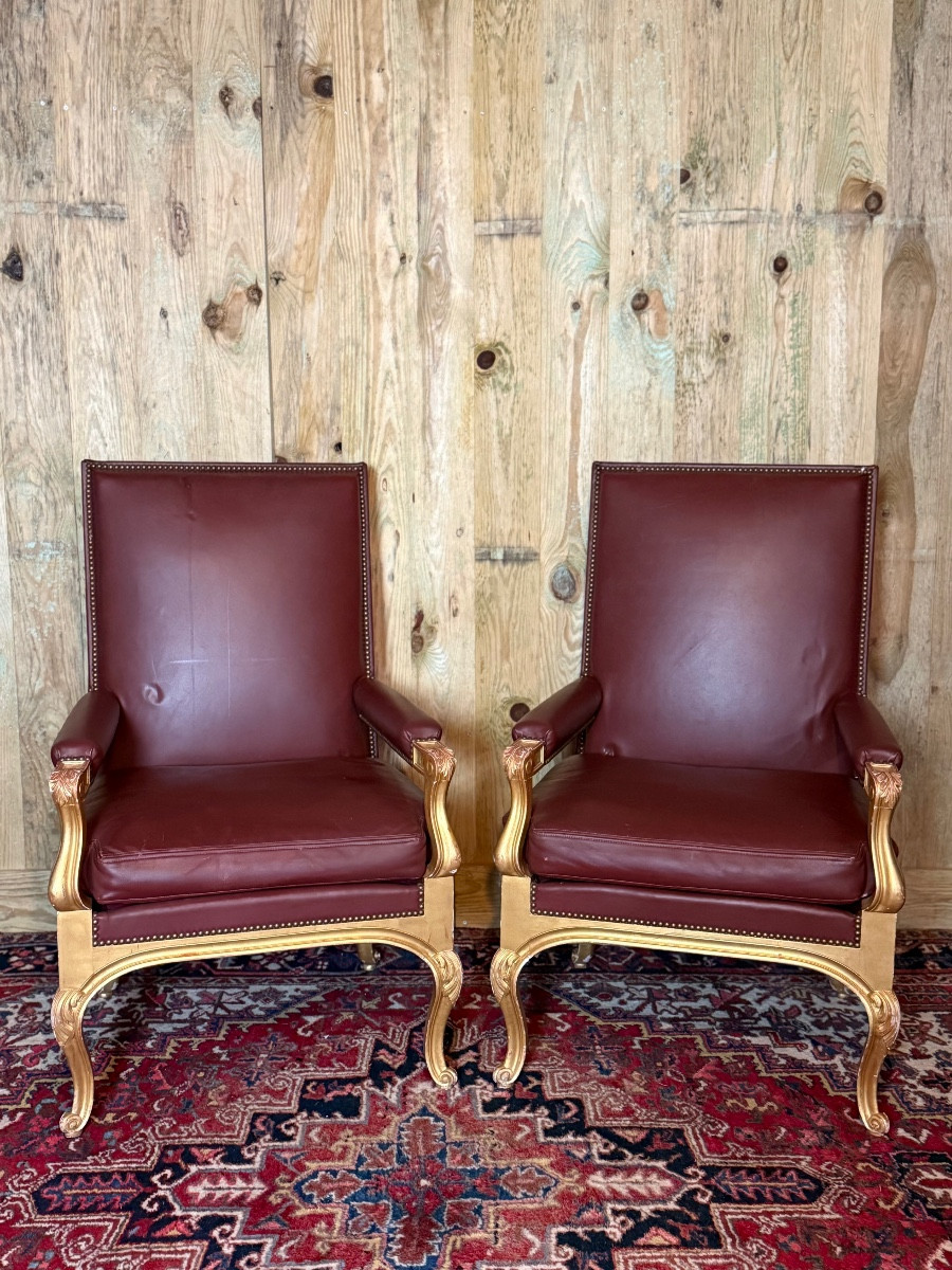 Paire de fauteuils Régence 
