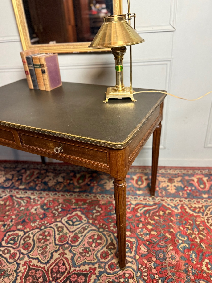 Louis XVI Style Flat Desk In Mahogany. -photo-4