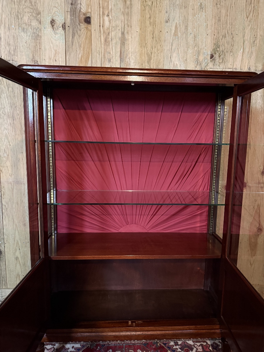 Vitrine de style Louis XVI en acajou. -photo-4