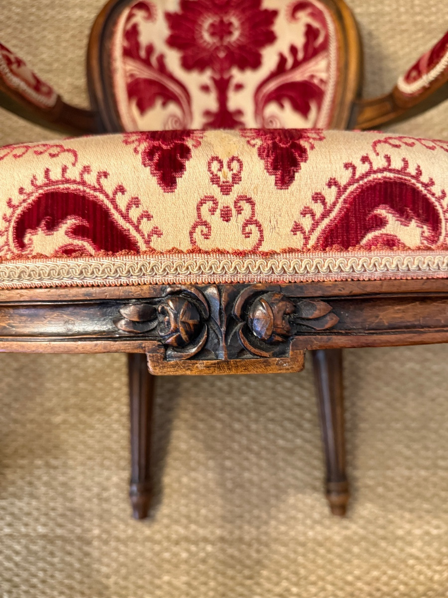 Petit fauteuil d'enfant d'époque Louis XVI. -photo-4