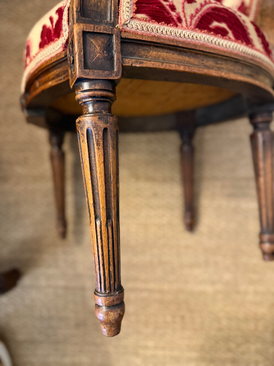 Petit fauteuil d'enfant d'époque Louis XVI. -photo-1