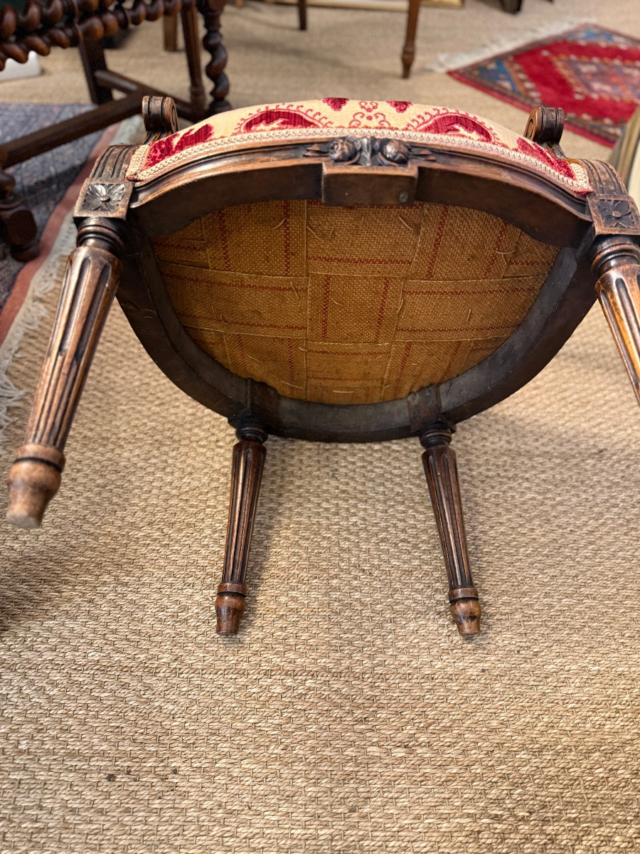 Petit fauteuil d'enfant d'époque Louis XVI. -photo-2