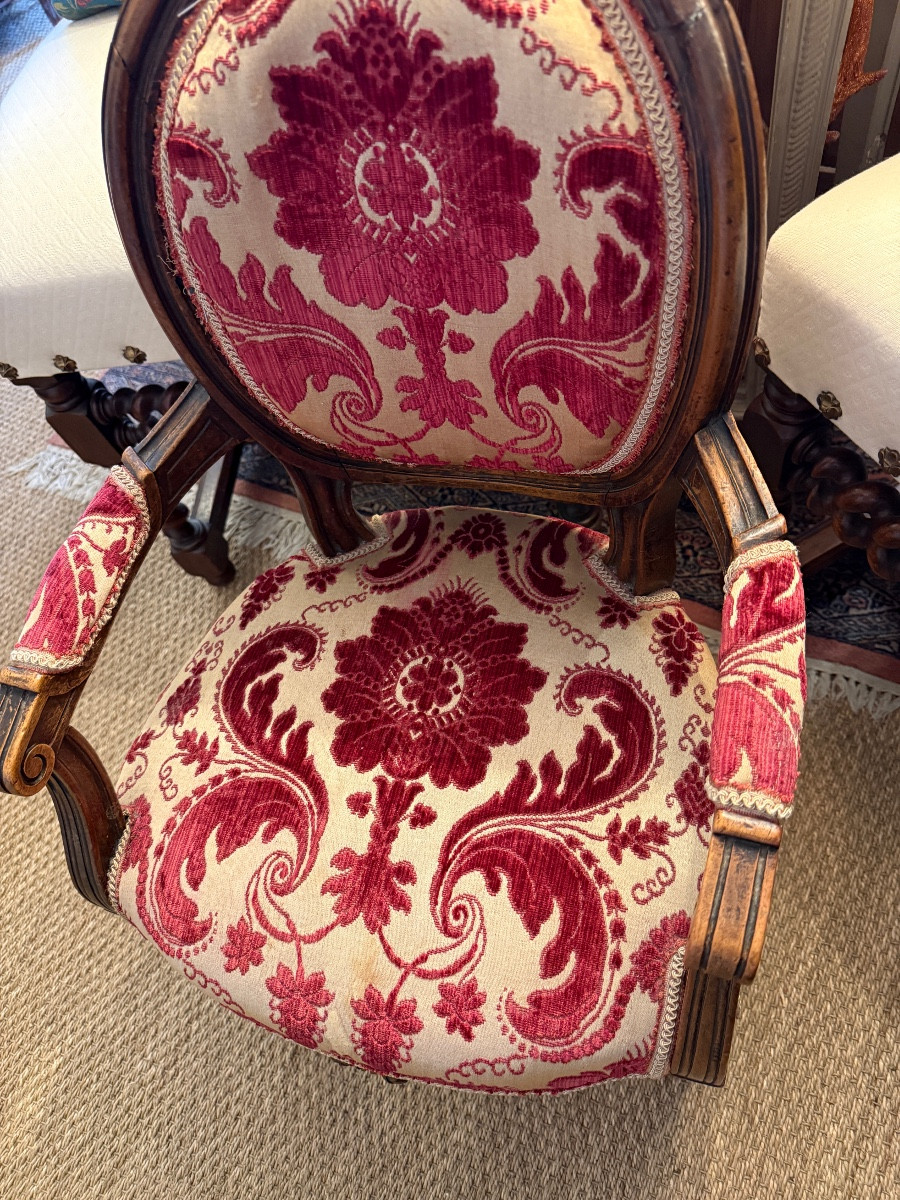 Petit fauteuil d'enfant d'époque Louis XVI. -photo-3