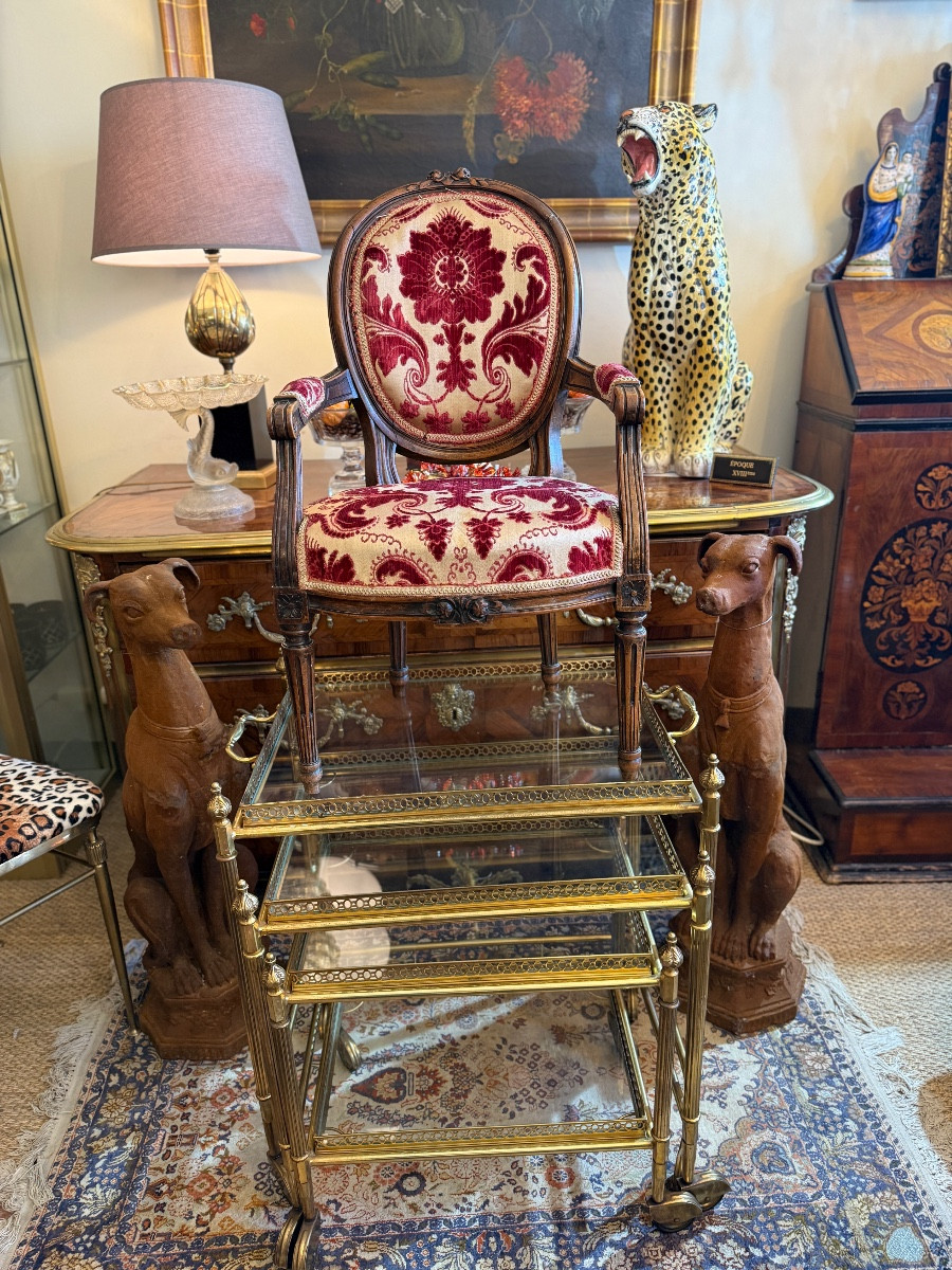 Petit fauteuil d'enfant d'époque Louis XVI. -photo-6