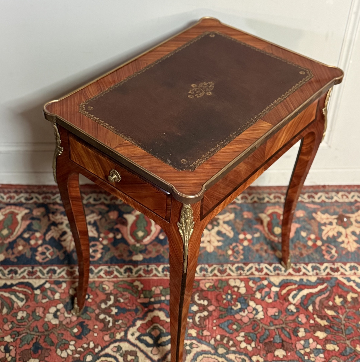 Louis XV Style Marquetry Desk Or Writing Table. -photo-4