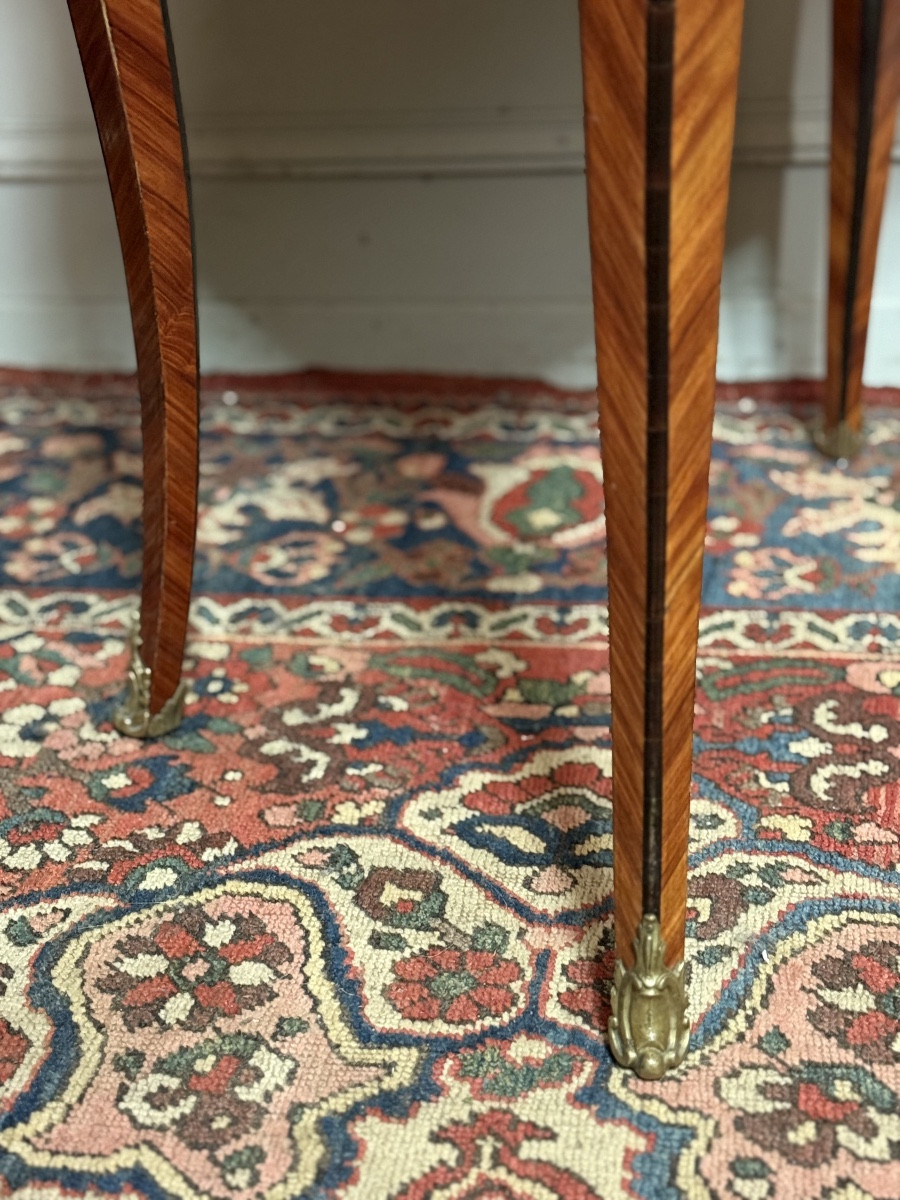 Louis XV Style Marquetry Desk Or Writing Table. -photo-4