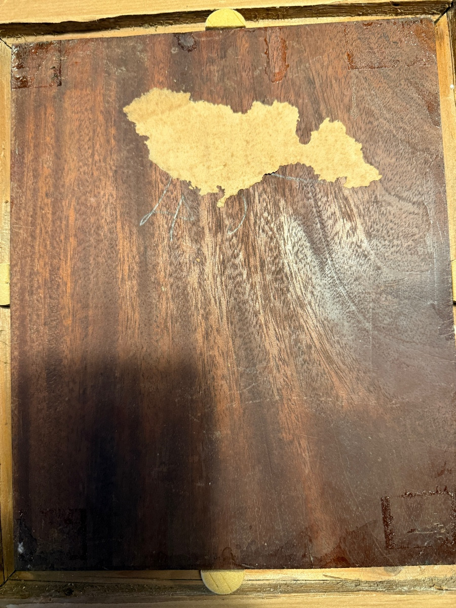 Albert WILLMS (1800-1900 ) Deux chiens de chasse. Huile sur panneau .-photo-4