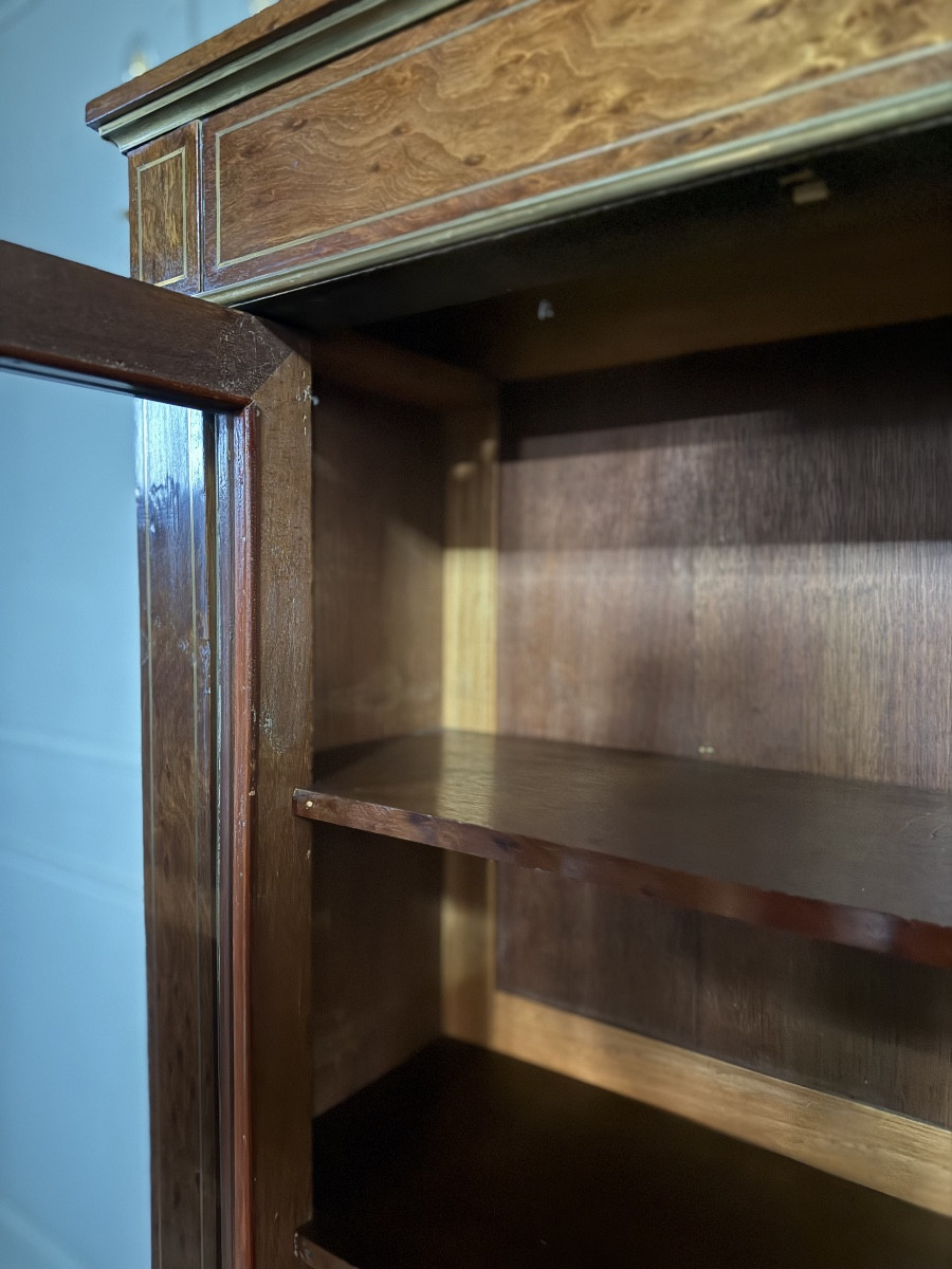 Vitrine/bibliothèque de style Louis XVI en acajou. -photo-2