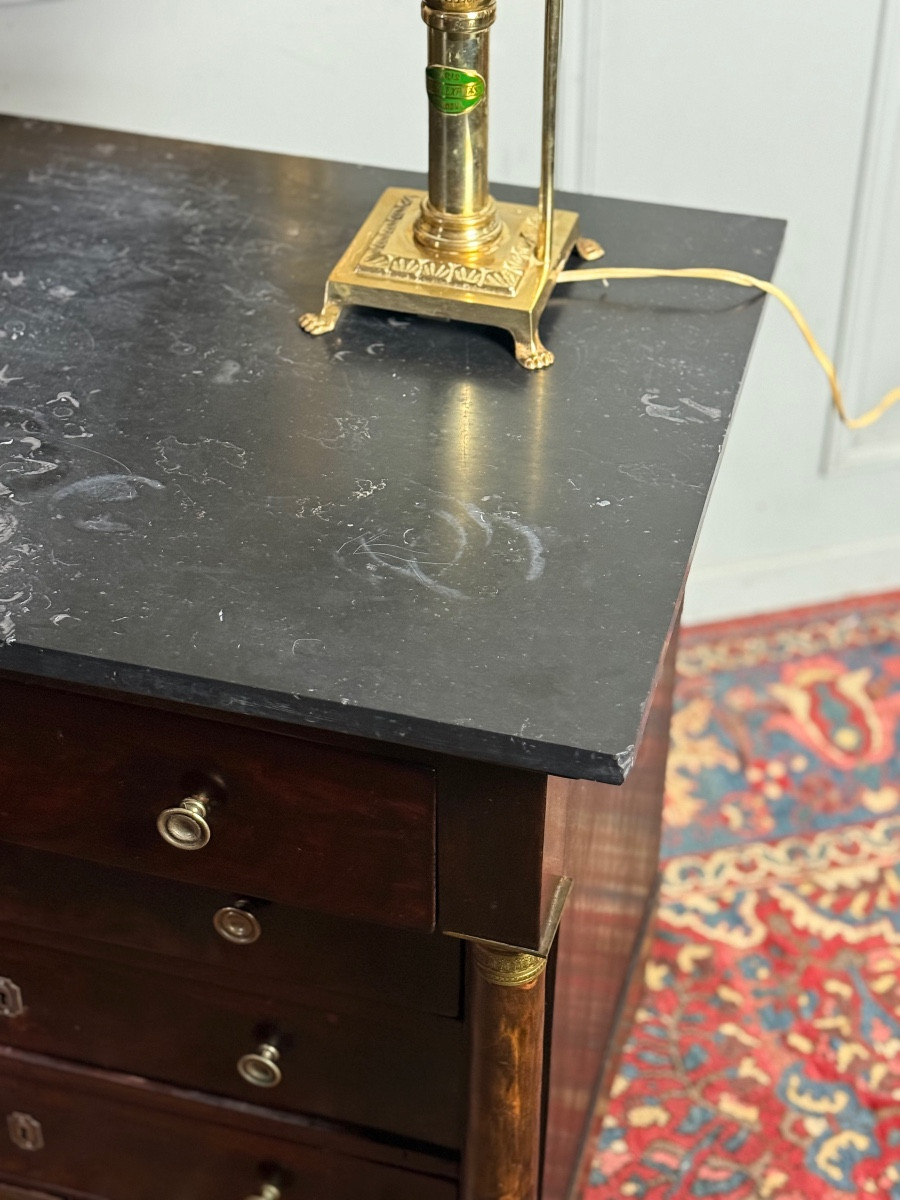 Commode de style Empire en acajou. -photo-4