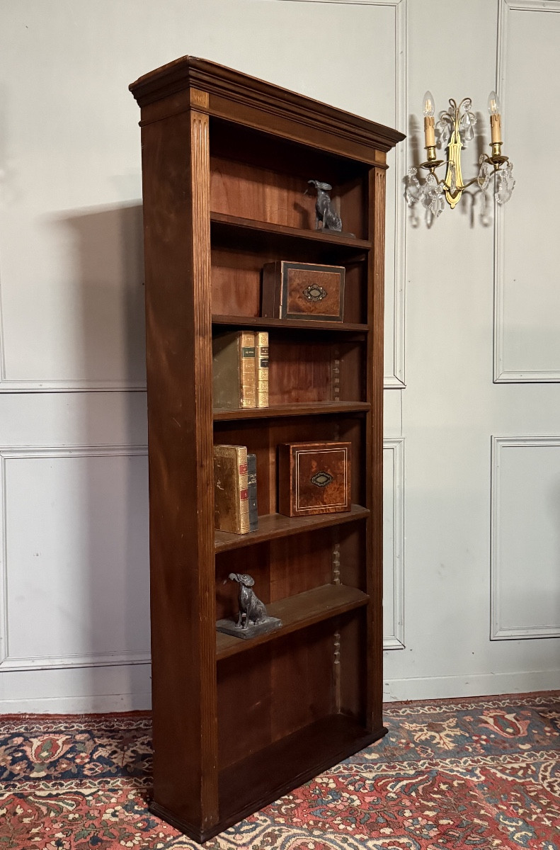 Bibus / bibliothèque de style louis XVI en acajou. -photo-2