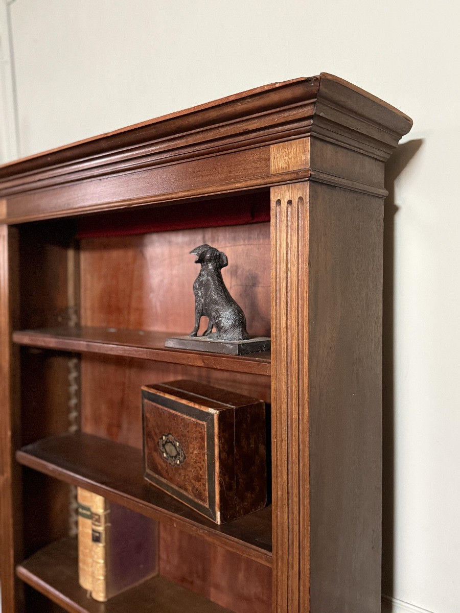 Bibus / bibliothèque de style louis XVI en acajou. -photo-3