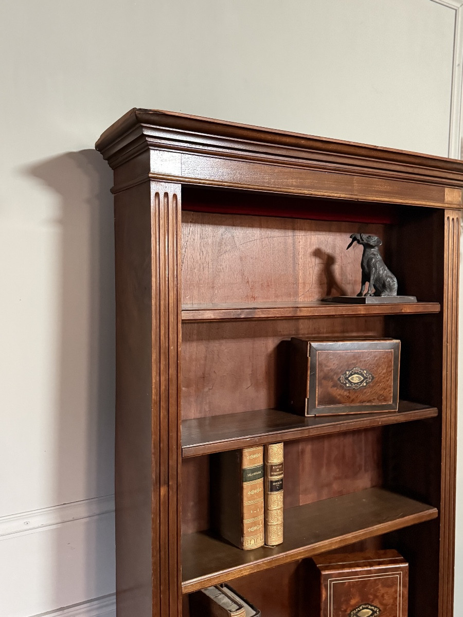 Bibus / bibliothèque de style louis XVI en acajou. -photo-4