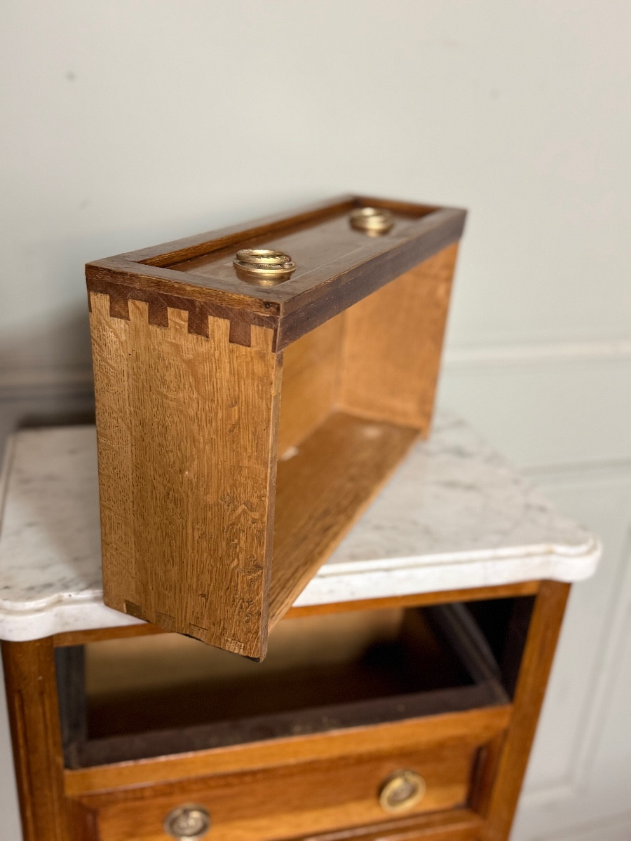 Chiffonnier de style Louis XVI en acajou. -photo-4