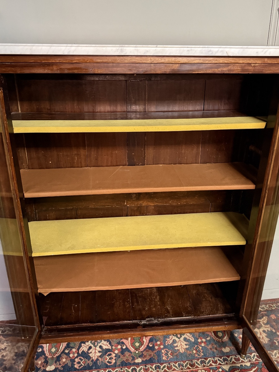 Vitrine / bibliothèque de style Louis XVI en acajou. -photo-4