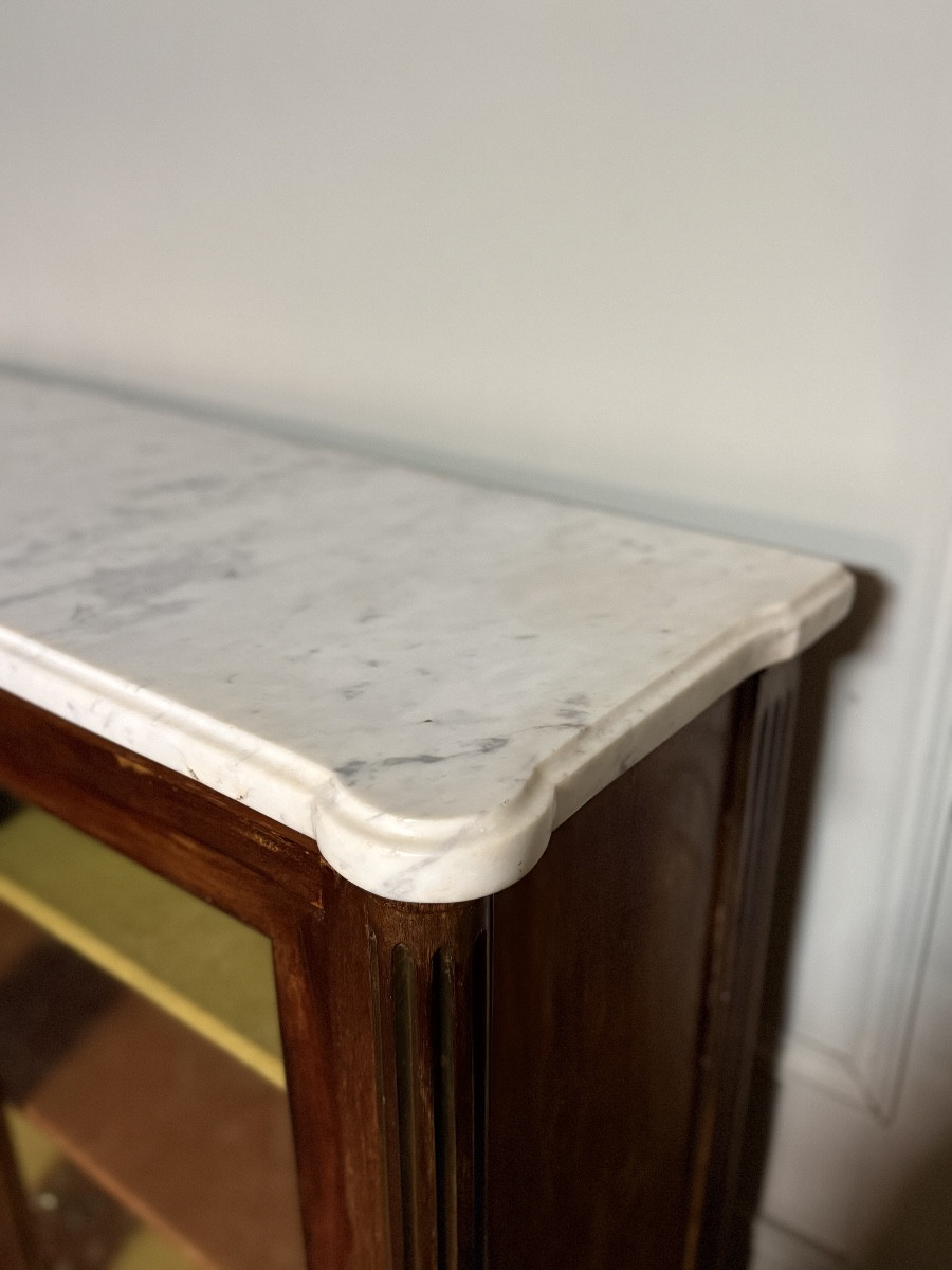 Vitrine / bibliothèque de style Louis XVI en acajou. -photo-2