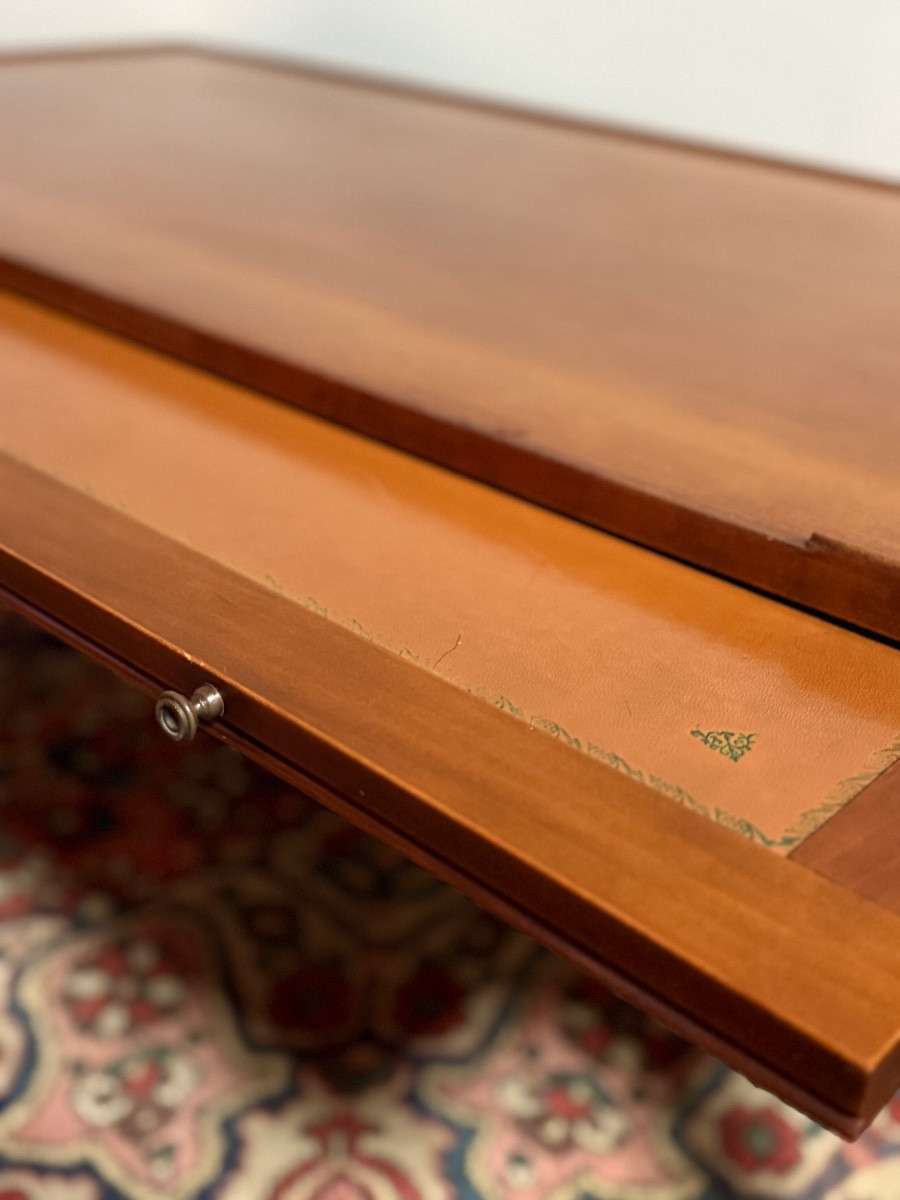Louis XVI Style Coffee Table In Natural Wood.-photo-4