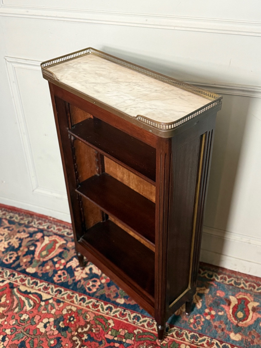 Small Louis XVI Style Mahogany Bookcase/library. -photo-3