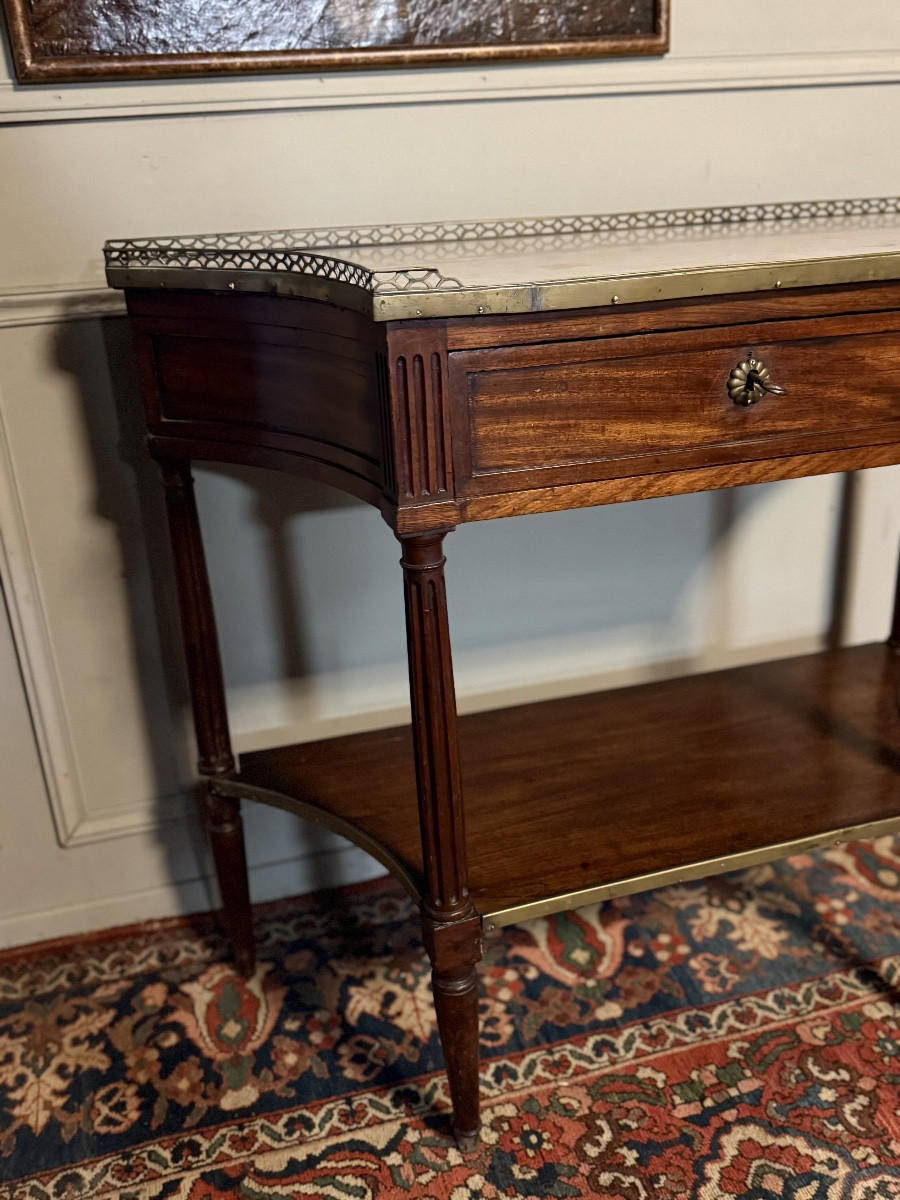 Louis XVI Period Mahogany Console Table. -photo-1