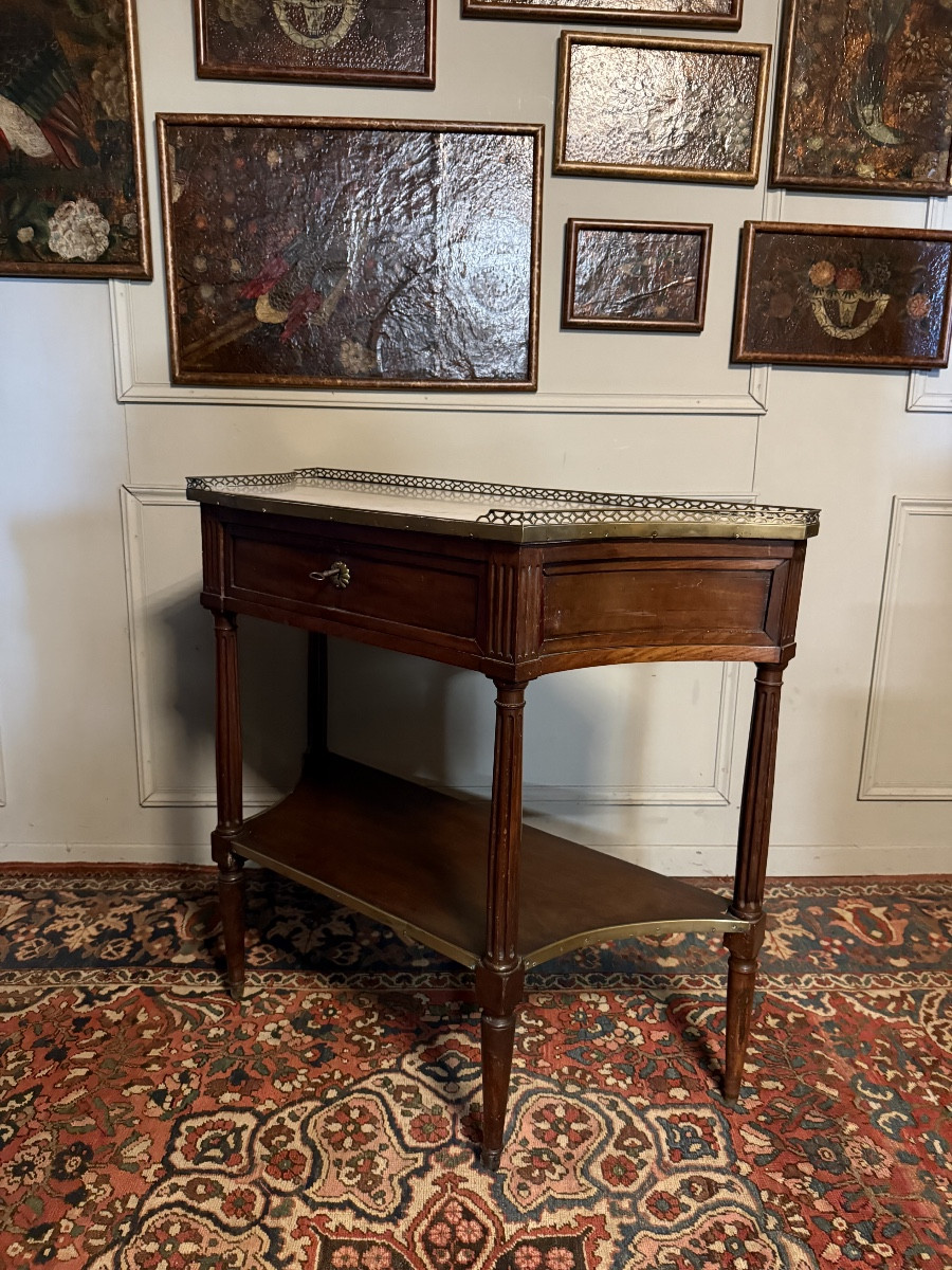 Louis XVI Period Mahogany Console Table. -photo-6