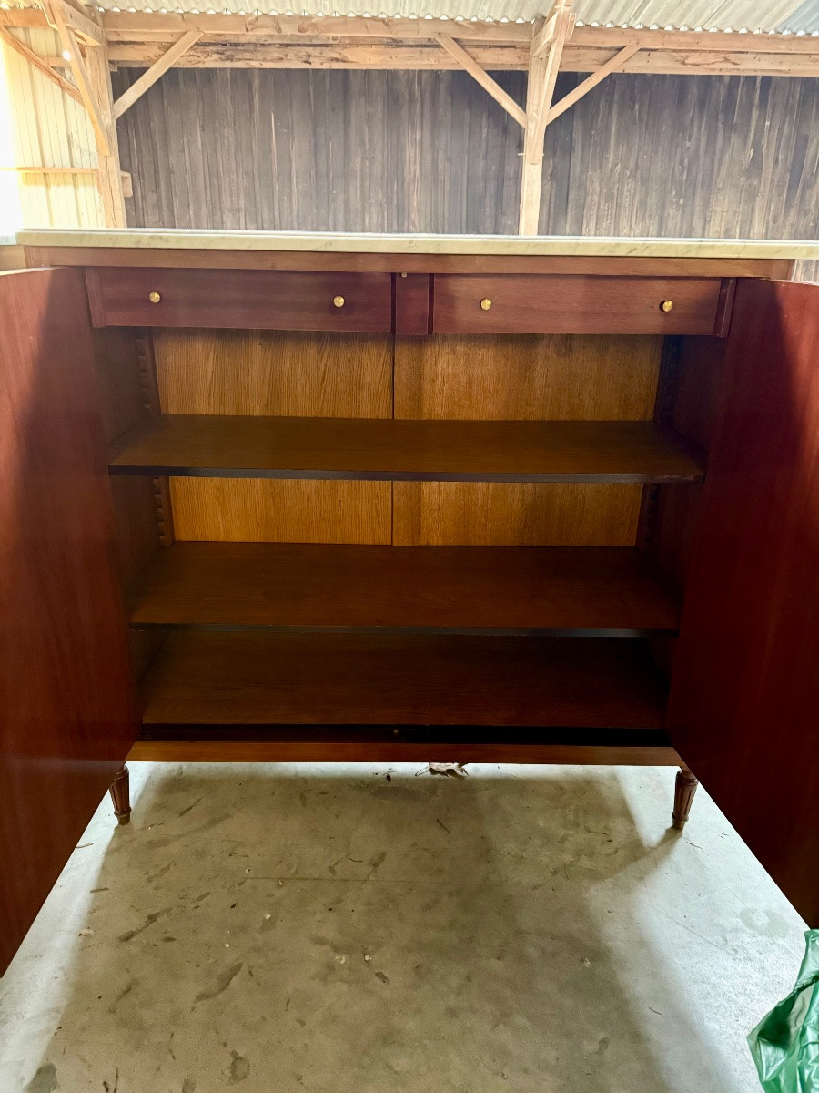 Paire de buffets de style Louis XVI en acajou -photo-1